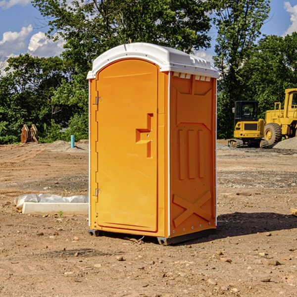 how often are the porta potties cleaned and serviced during a rental period in Howard